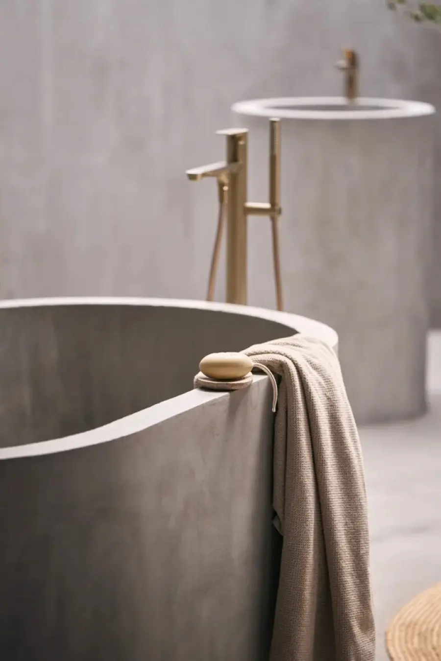 HansaGenesis Μπαταρία Λουτρού ελεύθερης τοποθέτησης Brushed bronze