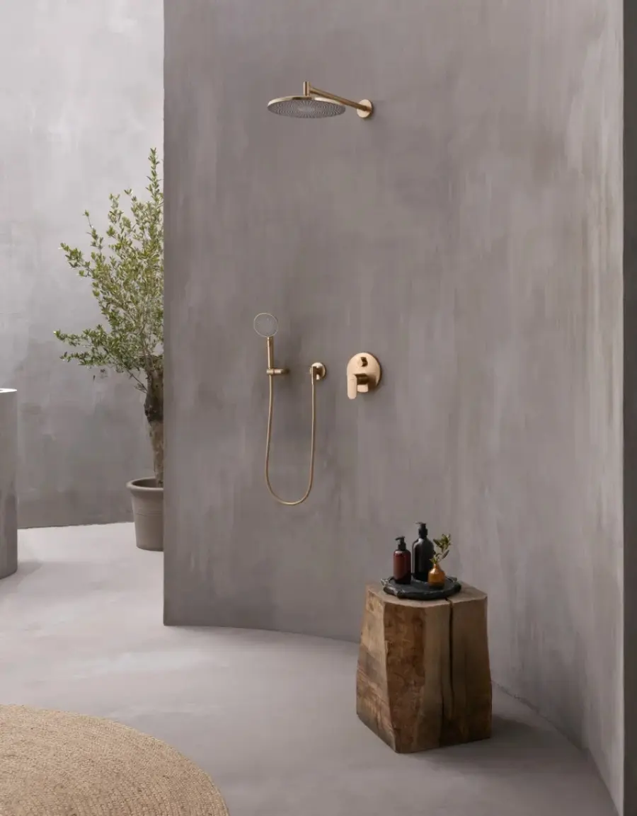 HansaGenesis Χεράκι για μπαταρία λουτρού Brushed bronze