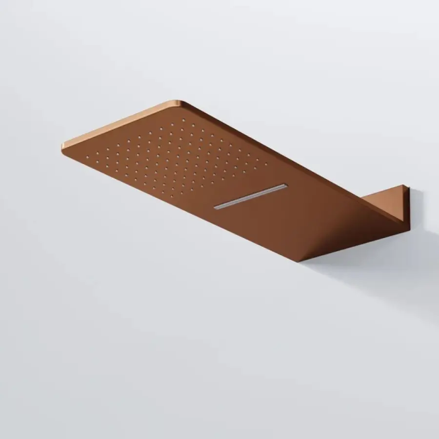 Steinberg 390 Wall rain shower panel Brushed Copper