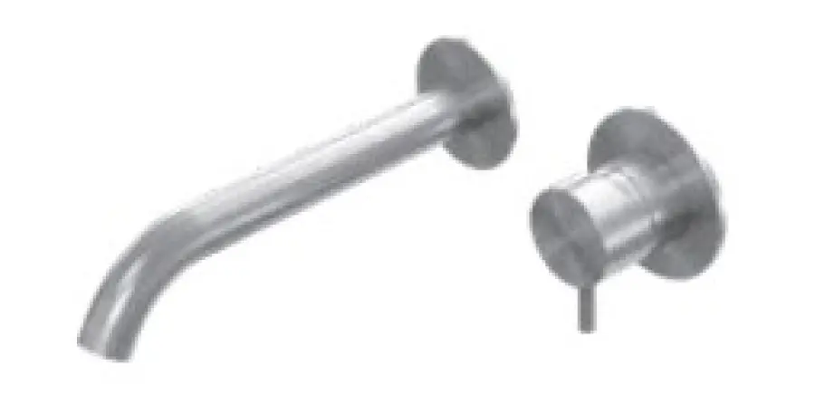 AMA RHEA Built-in mixer in stainless steel AISI 316L and wall-mounted spout.