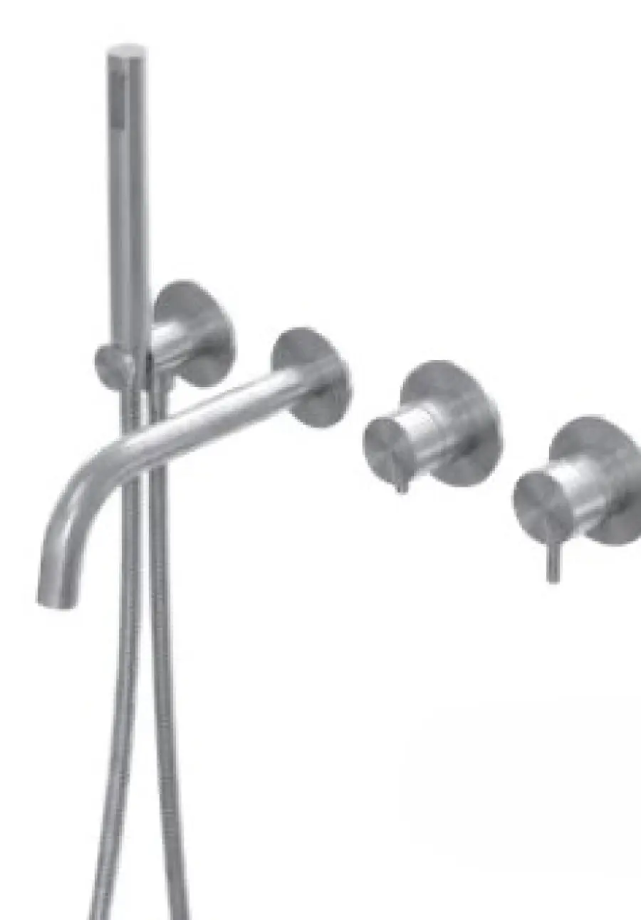 AMA RHEA Εντοιχισμένη Μπαταρία Λουτρού Stainless steel