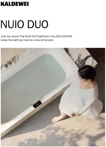KALDEWEI Μπανιέρα NUIO DUO ZEN Edition