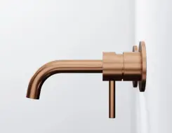 Steinberg 100 Wall-mounted single-lever washbasin mixer Brushed Copper