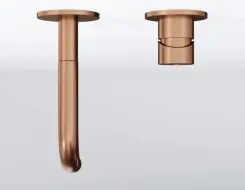 Steinberg 100 Wall-mounted single-lever washbasin mixer Brushed Copper