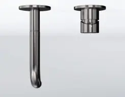 Steinberg 100 Wall-mounted single-lever washbasin mixer Brushed Gun Metal