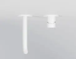 Steinberg 100 Wall-mounted single-lever washbasin mixer Matt White
