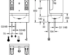 KWC SATURN Hygiene washbasin HWTE0001