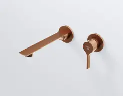 Steinberg 290 Wall-mounted single-lever basin mixer Brushed Copper