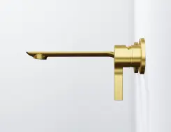 Steinberg 290 Wall-mounted single-lever basin mixer Brushed Gold