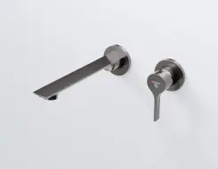 Steinberg 290 Wall-mounted single-lever basin mixer Brushed Gun Metal