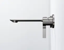 Steinberg 290 Wall-mounted single-lever basin mixer Brushed Gun Metal