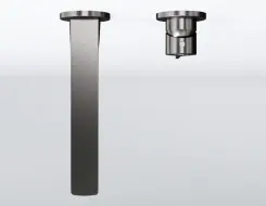 Steinberg 290 Wall-mounted single-lever basin mixer Brushed Gun Metal