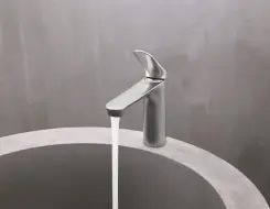 HansaGenesis Washbasin faucet Brushed steel