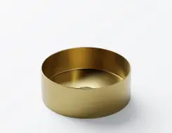 Steinberg 442 Stainless Steel Countertop Washbasin ø 300 x 110mm Brushed Gold