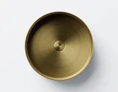 Steinberg 442 Stainless Steel Νιπτήρας ø 400 x 110mm Brushed Gold