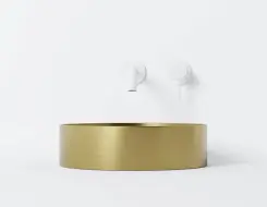 Steinberg 442 Stainless Steel Νιπτήρας ø 400 x 110mm Brushed Gold