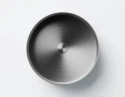Steinberg 442 Stainless Steel Countertop Washbasin ø 400 x 110mm Brushed Steel
