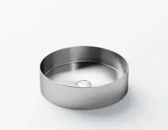 Steinberg 442 Stainless Steel Countertop Washbasin ø 400 x 110mm Brushed Steel