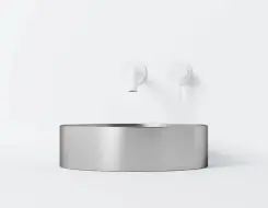 Steinberg 442 Stainless Steel Countertop Washbasin ø 400 x 110mm Brushed Steel