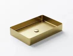 Steinberg 442 Stainless Steel Νιπτήρας 600mm x 400mm Brushed Gold
