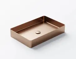 Steinberg 442 Stainless Steel Νιπτήρας 600mm x 400mm Brushed Copper