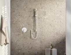 Complete shower and basin system ST 260 White Matt