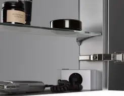 Illuminated mirror cabinet EMCO 800, 595mm  (2 doors)