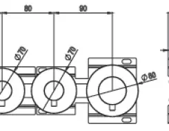 AMA RHEA Built-in thermostatic mixer in stainless steel