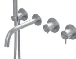AMA RHEA Εντοιχισμένη Μπαταρία Λουτρού Stainless steel