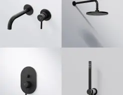 Εντοιχισμένο Συστημα Νιπτήρος και Ντους ST 100 Black Matt