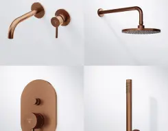 Εντοιχισμένο Συστημα Νιπτήρος και Ντους ST 100 Brushed Copper