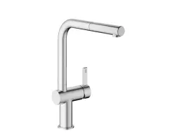KWC BEVO E Lever mixer - kitchen Stainless Steel