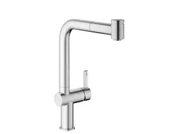 KWC Μπαταρία Κουζίνας BEVO E με αποσπώμενο ντουσάκι Stainless Steel