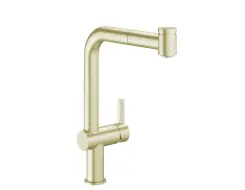 KWC BEVO E Lever mixer - kitchen Brushed Gold
