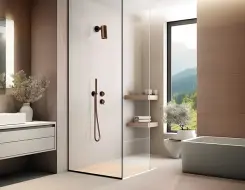 AMA Shiva Set Wall shower head, 3 cache’ aerators  Support  Mixer, diverter  Hand shower and flexible hose, Stainless steel