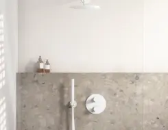 Complete shower and basin system ST 260 White Matt