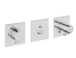 KWC Trim kit, with safety device DIN EN 1717  Thermostatic mixer Tub Chrome