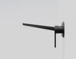 Steinberg 260 wall-mounted washbasin single lever mixer Black Matt