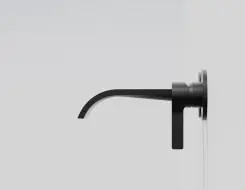 Steinberg 280 Single-lever washbasin wall mixer Black Matt