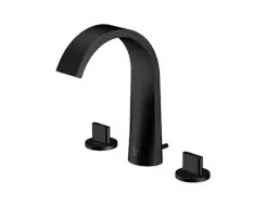 Steinberg 280 3-hole basin mixer Black Matt