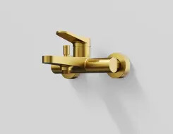 Series 340 exposed single lever mixer ½'' for bathtub  Brushed Gold