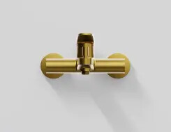 Series 340 exposed single lever mixer ½'' for bathtub  Brushed Gold