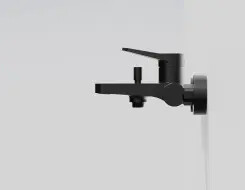 Series 340 exposed single lever mixer ½'' for bathtub Black Matt