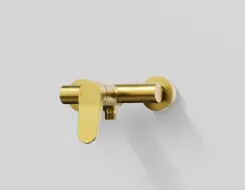 Series 340 exposed single lever mixer ½'' for shower with ceramic cartridge Brushed Gold