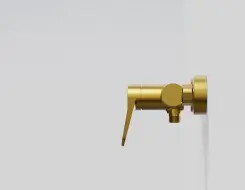 Series 340 exposed single lever mixer ½'' for shower with ceramic cartridge Brushed Gold