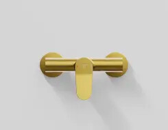 Series 340 exposed single lever mixer ½'' for shower with ceramic cartridge Brushed Gold