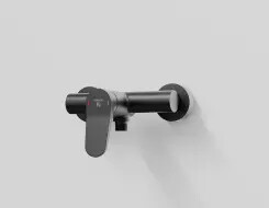 Series 340 exposed single lever mixer ½'' for shower with ceramic cartridge Black Matt