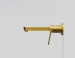 Series 340 wall-mounted washbasin single lever mixer (finished assembly set) Brushed Gold