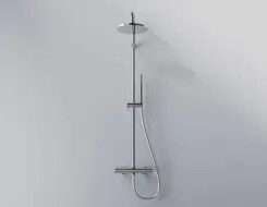 Steinberg Series 340 shower set complete with thermostatic fitting Chrome