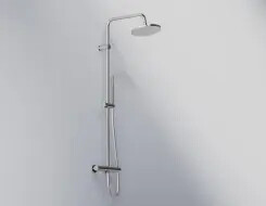 Steinberg Series 340 shower set complete with thermostatic fitting Chrome